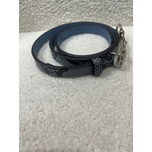 Gucci Blue Snakeprint Leather Belt with Horsebit Detail - Like New with Dustbag - Picture 3 of 4